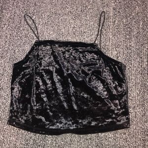 Velvet crop top